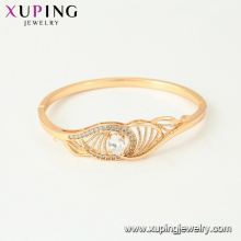 52108 xuping wholesale China factory environmental Copper 18k gold plated fashion bangle for women